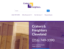 Tablet Screenshot of cratersandfreighterscleveland.com